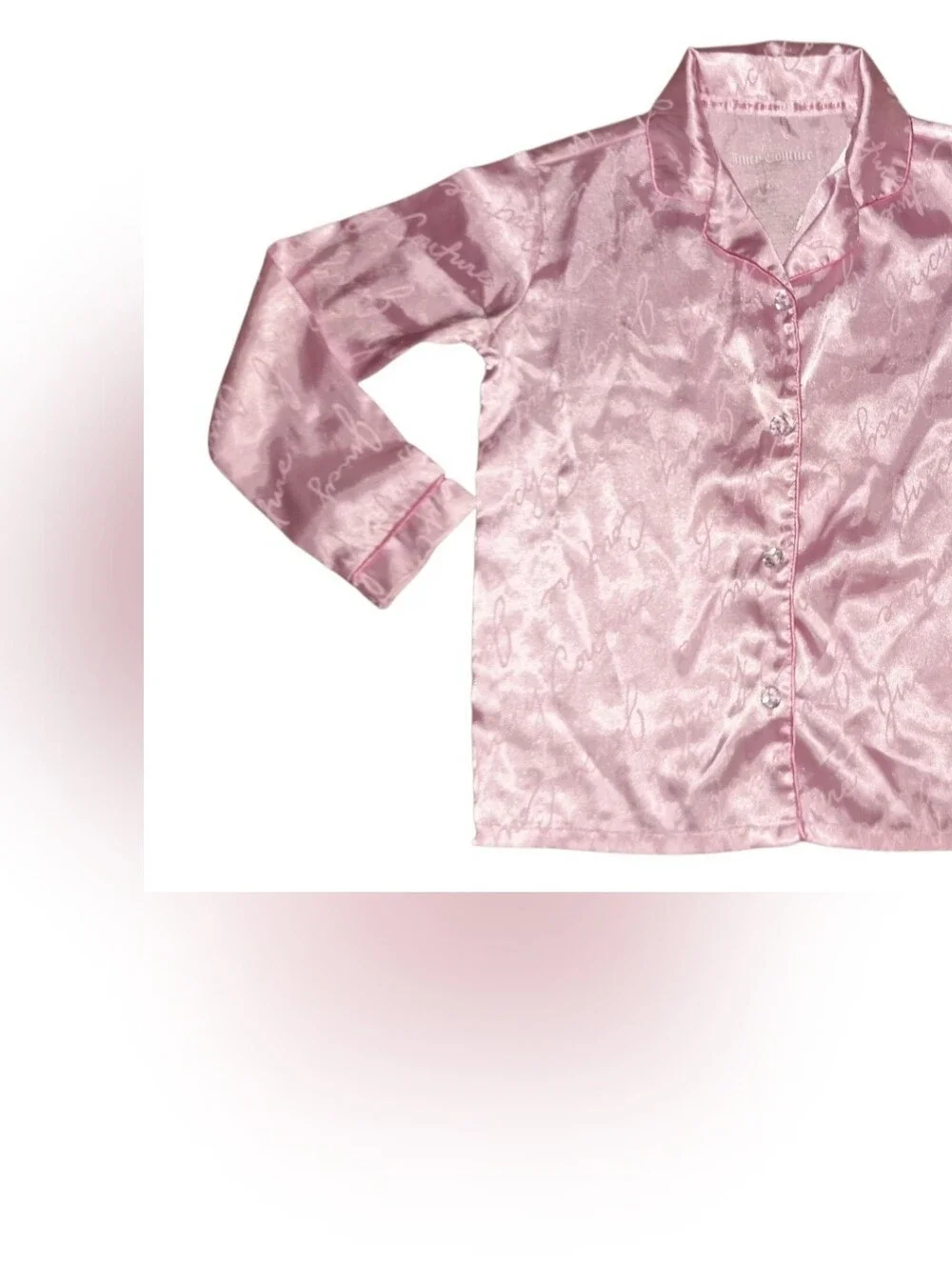 Juicy Couture Pink Satin Sleepwear Set Size 4/5 Girls.